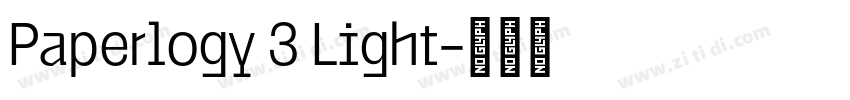 Paperlogy 3 Light字体转换